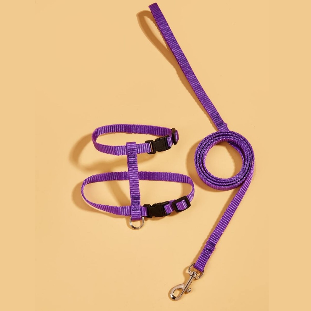 Purple Pet Harness Leash